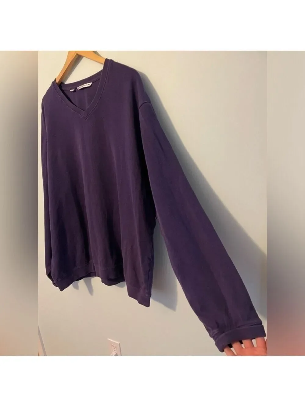 Cutter & Buck Vintage V Neck Sweater Purple XXL - Picture 2 of 8